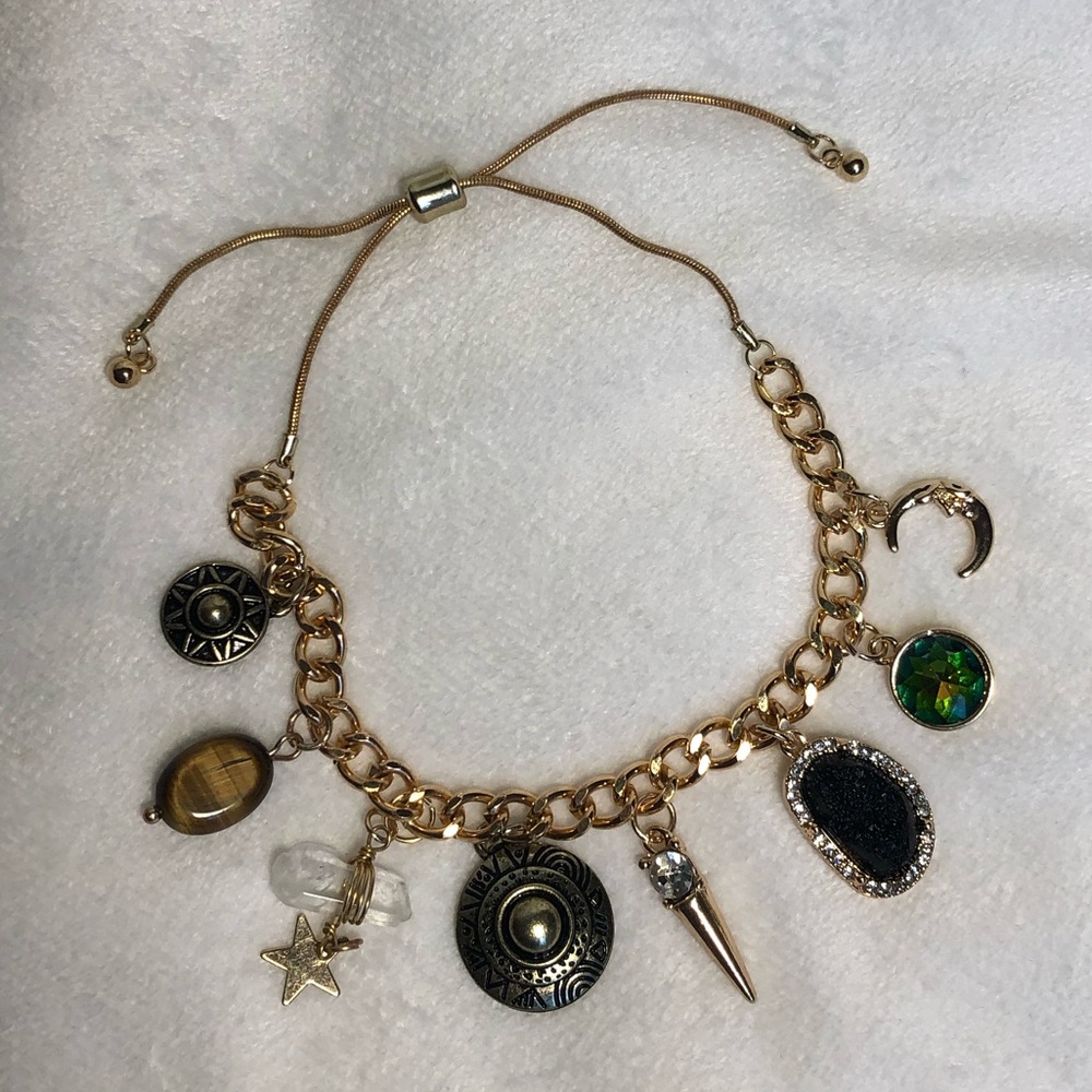 Gold Celestial Charm Bracelet